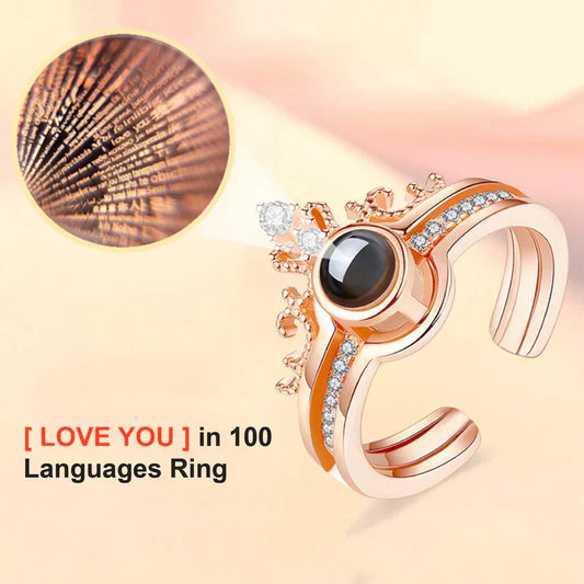 100 LANGUAGES I LOVE YOU PROJECTION NECKLACE (Rose Gold)