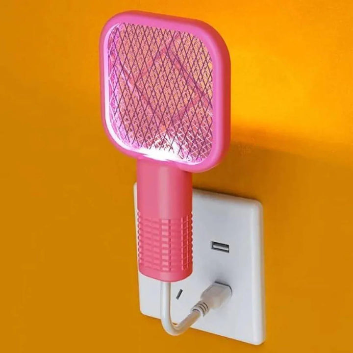 2-in-1 Mosquito Killer Racket & Lamp β USB Rechargeable & Chemical-Free!