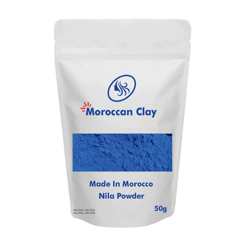 Imported Moroccan Beauty Blue Nila Powder Neela Mask for Glowing Skin Clay