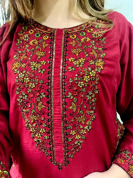 BAGH-E-BAHAR EMBROIDERY 2PCS STITCHED