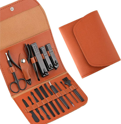 Original China imported 16 in 1 Manicure & Pedicure Kit with Leather Bag