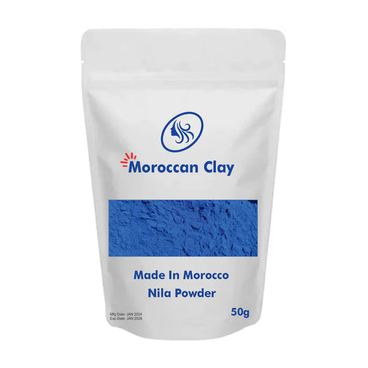 Imported Moroccan Beauty Blue Nila Powder Neela Mask for Glowing Skin Clay