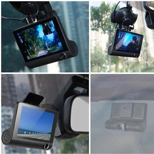HD Triple Lens Universal Car DVR Dash Cam – Night Vision + Rear View | Drive Safer Now!